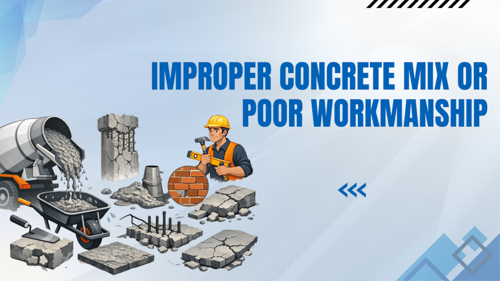 Improper Concrete Mix or Poor Workmanship